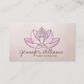 Yoga Lotus Line art - Gentle Rose Visitenkarte (Vorderseite)