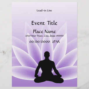 Yoga Lotus Man Violet 8.5 x 11 Event-Flyer Flyer