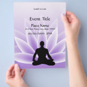 Yoga Lotus Man Violet 8.5 x 11 Event-Flyer Flyer (Hand)