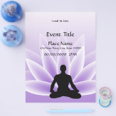 Yoga Lotus Man Violet 8.5 x 11 Event-Flyer Flyer (Einzeln)
