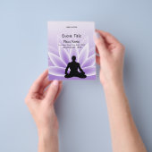 Yoga Lotus Man Violet Small Event Flyer (Gruppe)