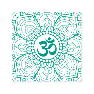 Yoga-Lotus-Mandala-OM-Symbol Namaste Permastempel