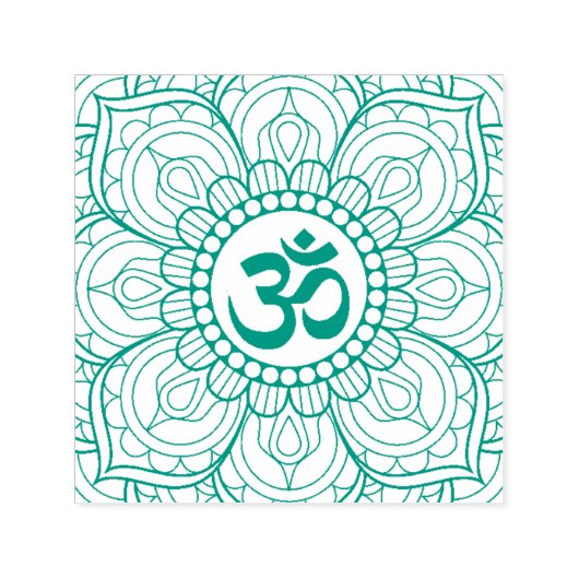 Yoga Lotus Mandala Om Symbol Name Permastempel (Design)