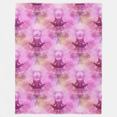 Yoga Lotus Meditation - Nahtloses Muster 1 Fleecedecke (Vorderseite)