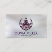 Yoga Lotus Moon - Amethyst Fluorit Visitenkarte (Vorderseite)