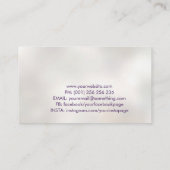 Yoga Lotus Moon - Deep Violet Visitenkarte (Rückseite)