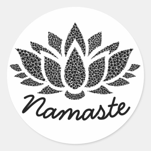 Yoga Lotus Namaste Aufkleber (Vorderseite)