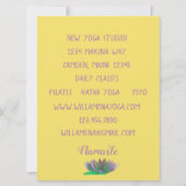 Yoga Lotus Pose Business Einladung (Rückseite)