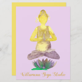 Yoga Lotus Pose Business Einladung