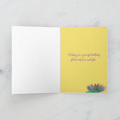 Yoga Lotus Pose Happy Birthday Karte (Innenseite)