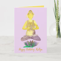 Yoga Lotus Pose Happy Birthday