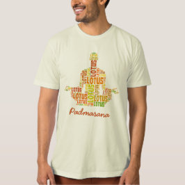 Yoga Lotus Pose in Orangen- und Grüntönen T-Shirt