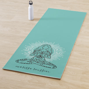 Yoga Lotus Pose Personalisiert Türkis Yoga Yogamatte