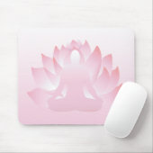 Yoga Lotus Pose Rosa Blume Namaste Mousepad (Mit Mouse)