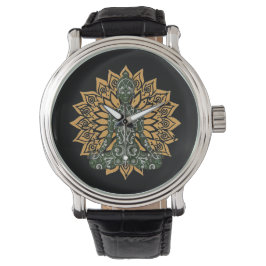 Yoga Lotus Pose Zen Graphic Armbanduhr