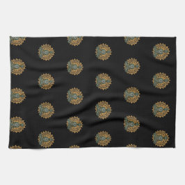 Yoga Lotus Pose Zen Graphic Geschirrtuch