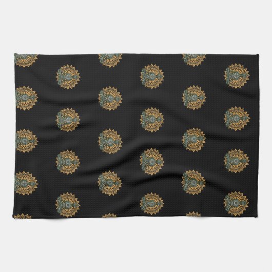 Yoga Lotus Pose Zen Graphic Geschirrtuch (Horizontal)