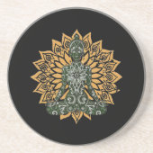 Yoga Lotus Pose Zen Graphic Getränkeuntersetzer (Vorne)