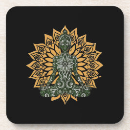 Yoga Lotus Pose Zen Graphic Getränkeuntersetzer