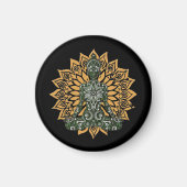 Yoga Lotus Pose Zen Graphic Magnet (Vorne)