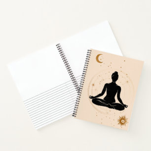Yoga lotus position Silhouette Zen Journal Collage Notizblock
