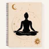 Yoga lotus position Silhouette Zen Journal Collage Notizblock (Vorderseite)