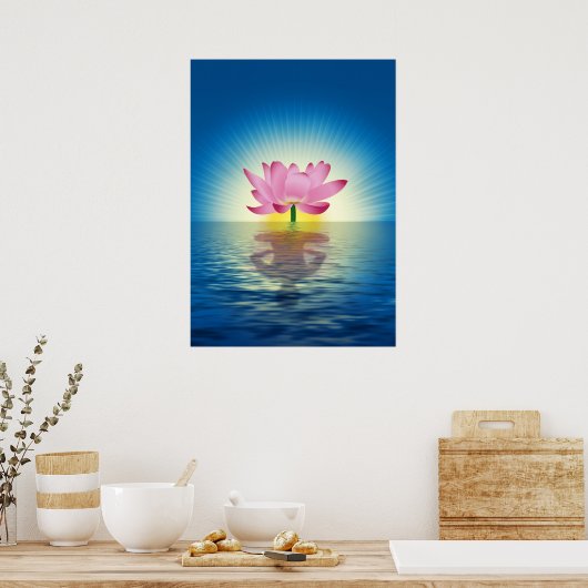 Yoga Lotus Poster (Küche)
