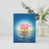 Yoga Lotus Postkarte (Stehend Vorderseite)