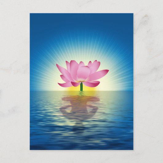 Yoga Lotus Postkarte (Vorderseite)