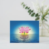Yoga Lotus Postkarte (Stehend Vorderseite)