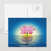 Yoga Lotus Postkarte (Vorne/Hinten)