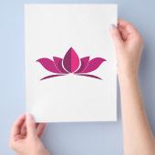 Yoga Lotus Power Meditation Symbol Geschenk Idee Flyer (Hand)