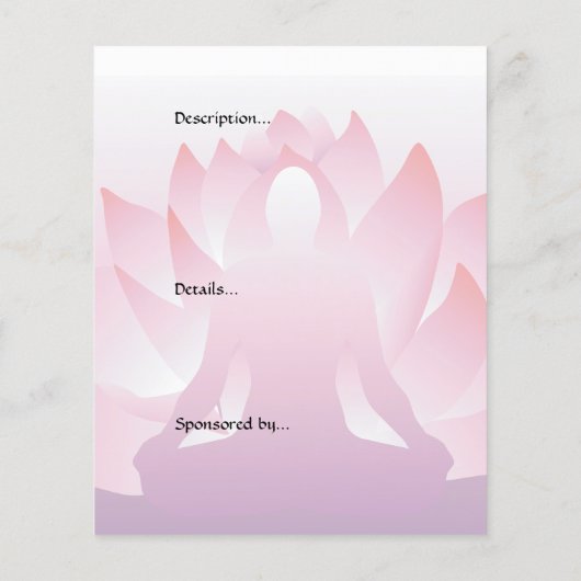 Yoga Lotus Small Event Flyer (Hinten)