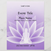 Yoga Lotus Violet 11x8.5 Event-Flyer Flyer (Vorne)
