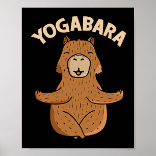 Yoga Lover Geschenk Frauen Capybara Medizin Yoga Poster