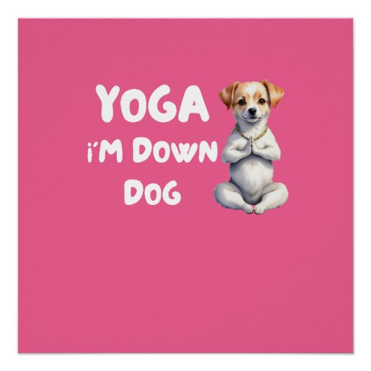 Yoga Lover Geschenk | Shirt für Yogafreunde und Hu Poster (Vorderseite)
