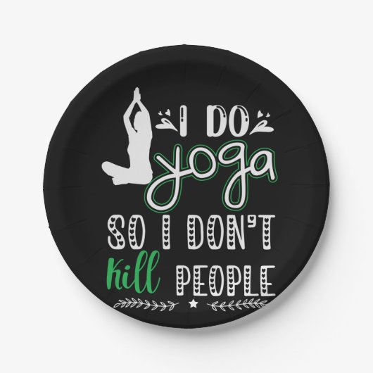 Yoga Lover | I Do Yoga Pappteller (Vorderseite)
