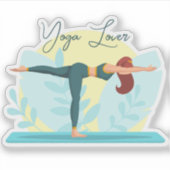 Yoga Lover - Pose-Design für individuelle Warriors Aufkleber (Vorderseite)