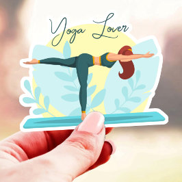 Yoga Lover - Pose-Design für individuelle Warriors Aufkleber