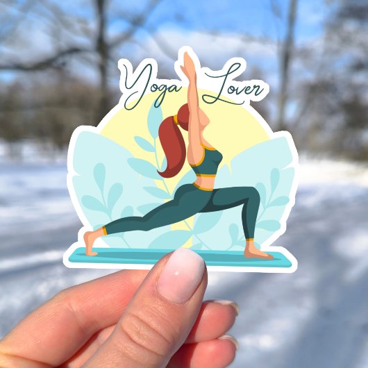Yoga Lover - Pose-Design für individuelle Warriors Aufkleber