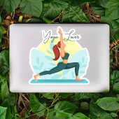 Yoga Lover - Pose-Design für individuelle Warriors Aufkleber