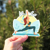 Yoga Lover - Pose-Design für individuelle Warriors Aufkleber