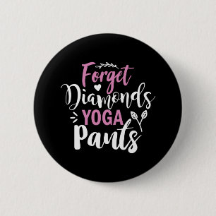 Yoga Lover Vergessen Sie Diamonds Yoga Pants Button