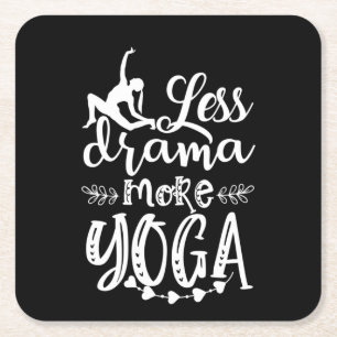 Yoga Lover Weniger und mehr Yoga Rechteckiger Pappuntersetzer