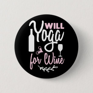 Yoga Lover Wird Yoga für Wein Button