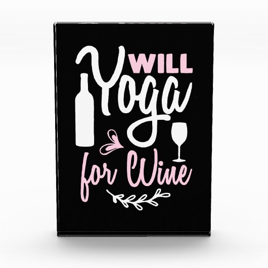 Yoga Lover | Wird Yoga für Wein Fotoblock (Vorderseite)