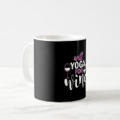 Yoga Lover | Wird Yoga für Wein Kaffeetasse (Vorderseite Links)