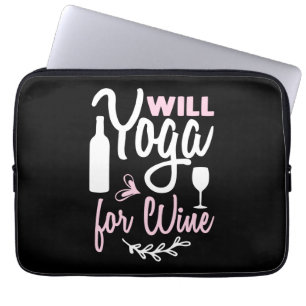 Yoga Lover Wird Yoga für Wein Laptopschutzhülle
