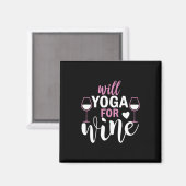 Yoga Lover | Wird Yoga für Wein Magnet (Vorderseite/Rückseite)