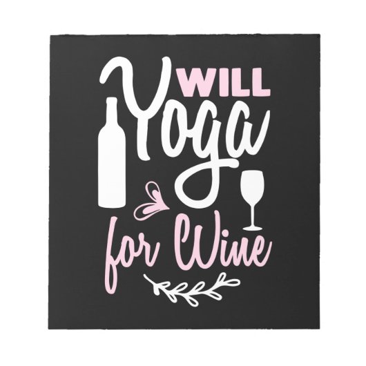 Yoga Lover | Wird Yoga für Wein Notizblock (Vorderseite)